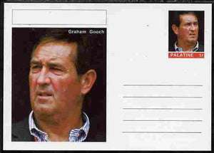 Palatine (Fantasy) Personalities - Graham Gooch (cricket) postal stationery card unused and fine