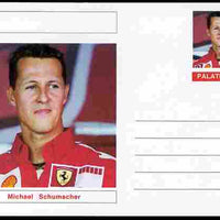 Palatine (Fantasy) Personalities - Michael Schumacher (F1 driver) postal stationery card unused and fine