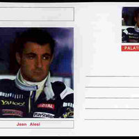 Palatine (Fantasy) Personalities - Jean Alesi (F1 driver) postal stationery card unused and fine