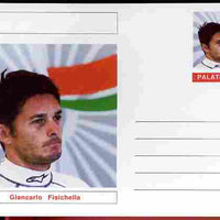 Palatine (Fantasy) Personalities - Giancarlo Fisichella (F1 driver) postal stationery card unused and fine