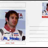 Palatine (Fantasy) Personalities - Jarno Trulli (F1 driver) postal stationery card unused and fine