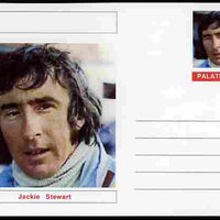 Palatine (Fantasy) Personalities - Jackie Stewart (F1 driver) postal stationery card unused and fine