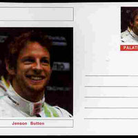 Palatine (Fantasy) Personalities - Jenson Button (F1 driver) postal stationery card unused and fine