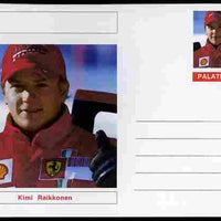 Palatine (Fantasy) Personalities - Kimi Raikkonen (F1 driver) postal stationery card unused and fine