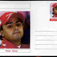 Palatine (Fantasy) Personalities - Felipe Massa (F1 driver) postal stationery card unused and fine