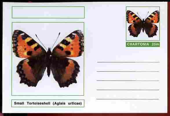 Chartonia (Fantasy) Butterflies - Small Tortoiseshell (Aglais urticae) postal stationery card unused and fine