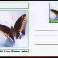 Chartonia (Fantasy) Butterflies - Two-Tailed Pasha (Charaxes jasius) postal stationery card unused and fine