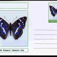 Chartonia (Fantasy) Butterflies - Purple Emperor (Apatura Iris) postal stationery card unused and fine