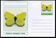 Chartonia (Fantasy) Butterflies - Brimstone (Gonepteryx rhamn) postal stationery card unused and fine