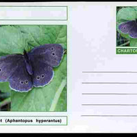 Chartonia (Fantasy) Butterflies - Ringlet (Aphantopus hyperantus) postal stationery card unused and fine