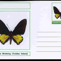 Chartonia (Fantasy) Butterflies - Helena Birdwing (Troides helena) postal stationery card unused and fine