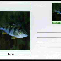 Chartonia (Fantasy) Fish - Perch postal stationery card unused and fine