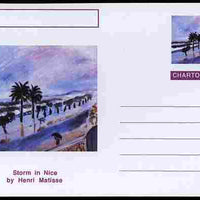 Chartonia (Fantasy) Famous Paintings - Storm in Nice by Henri Matisse postal stationery card unused and fine