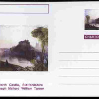 Chartonia (Fantasy) Famous Paintings - Tamworth Castle, Staffordshire by Joseph Mallord William Turner postal stationery card unused and fine