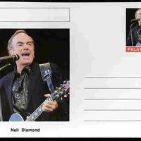 Palatine (Fantasy) Personalities - Neil Diamond postal stationery card unused and fine