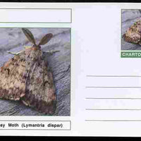 Chartonia (Fantasy) Moths - Gypsy Moth (Lymantria dispar) postal stationery card unused and fine