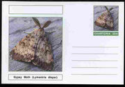 Chartonia (Fantasy) Moths - Gypsy Moth (Lymantria dispar) postal stationery card unused and fine