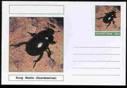 Chartonia (Fantasy) Insects - Dung Beetle (Scarabaeinae) postal stationery card unused and fine