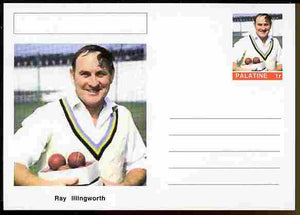 Palatine (Fantasy) Personalities - Ray Illingworth (cricket) postal stationery card unused and fine