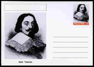 Palatine (Fantasy) Personalities - Abel Tasman (explorer) postal stationery card unused and fine