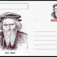 Palatine (Fantasy) Personalities - John Cabot (explorer) postal stationery card unused and fine