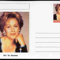 Palatine (Fantasy) Personalities - Kiri Te Kanawa (opera) postal stationery card unused and fine