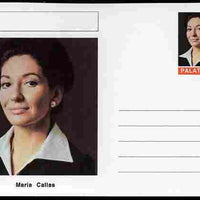 Palatine (Fantasy) Personalities - Maria Callas (opera) postal stationery card unused and fine