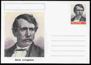 Palatine (Fantasy) Personalities - David Livingstone (explorer) postal stationery card unused and fine