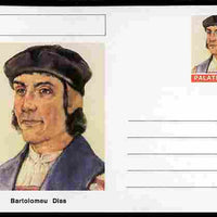 Palatine (Fantasy) Personalities - Bartolomeu Dias (explorer) postal stationery card unused and fine