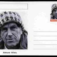 Palatine (Fantasy) Personalities - Edmund Hillary (explorer) postal stationery card unused and fine