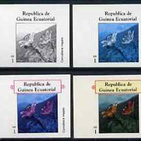 Equatorial Guinea 1977 Flowers EK1 (Convallaria majalis) set of 4 imperf progressive proofs on ungummed paper comprising 1, 2, 3 and all 4 colours (as Mi 1213)