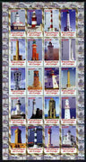 Congo 2011 Lighthouses perf sheetlet containing 20 values unmounted mint