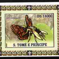 St Thomas & Prince Islands 2007 Animals & Butterflies #1 imperf individual deluxe sheet unmounted mint. Note this item is privately produced and is offered purely on its thematic appeal