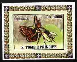 St Thomas & Prince Islands 2007 Animals & Butterflies #1 imperf individual deluxe sheet unmounted mint. Note this item is privately produced and is offered purely on its thematic appeal