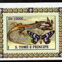 St Thomas & Prince Islands 2007 Animals & Butterflies #2 imperf individual deluxe sheet unmounted mint. Note this item is privately produced and is offered purely on its thematic appeal