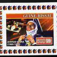 Guinea - Bissau 2007 Ayrton Senna #1 imperf individual deluxe sheet unmounted mint. Note this item is privately produced and is offered purely on its thematic appeal