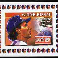 Guinea - Bissau 2007 Ayrton Senna #3 imperf individual deluxe sheet unmounted mint. Note this item is privately produced and is offered purely on its thematic appeal