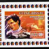 Guinea - Bissau 2007 Ayrton Senna #4 imperf individual deluxe sheet unmounted mint. Note this item is privately produced and is offered purely on its thematic appeal