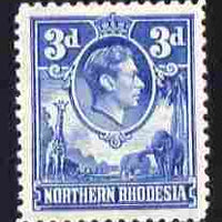 Northern Rhodesia 1938-52 KG6 3d ultramarine unmounted mint, SG 34