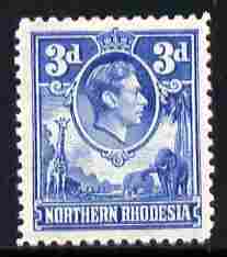 Northern Rhodesia 1938-52 KG6 3d ultramarine unmounted mint, SG 34