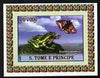 St Thomas & Prince Islands 2007 Animals & Butterflies #7 imperf individual deluxe sheet unmounted mint. Note this item is privately produced and is offered purely on its thematic appeal