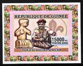 Guinea - Conakry 2006 Centenary of Scouting with Artefact imperf individual deluxe sheet unmounted mint. Note this item is privately produced and is offered purely on its thematic appeal