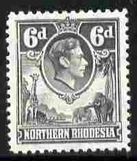 Northern Rhodesia 1938-52 KG6 6d grey unmounted mint, SG 38