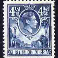 Northern Rhodesia 1938-52 KG6 4.5d blue unmounted mint, SG 37