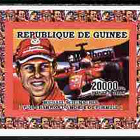 Guinea - Conakry 2006 Michael Schumacher - F1 Champion #2 imperf individual deluxe sheet unmounted mint. Note this item is privately produced and is offered purely on its thematic appeal as Yv 2733