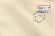 Guernsey - Alderney 1971 Postal Strike cover to Malta bearing 1967 Viscount 3s overprinted 'POSTAL STRIKE VIA MALTA £5' cancelled with World Delivery postmark