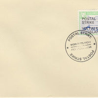 Guernsey - Alderney 1971 Postal Strike cover to Falkland Islands bearing 1967 Heron 1s6d overprinted 'POSTAL STRIKE VIA FALKLAND ISLANDS £10' cancelled with World Delivery postmark