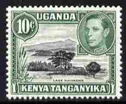 Kenya, Uganda & Tanganyika 1938-54 KG6 Lake Naivasha 10c black & green P13 x 12.5 unmounted mint SG 135c