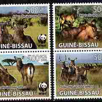 Guinea - Bissau 2008 WWF - Kobus perf set of 4 vaues unmounted mint Michel 2626-49