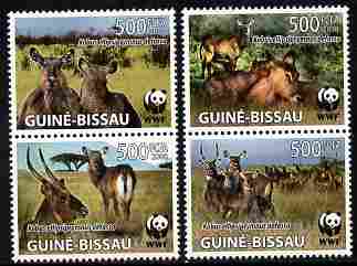 Guinea - Bissau 2008 WWF - Kobus perf set of 4 vaues unmounted mint Michel 2626-49